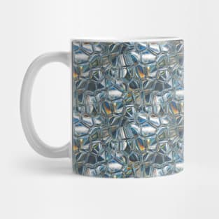 Plastic, embossed  Metallic holographic glossy fabric in rainbow colors Mug